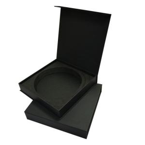 Quality Handmade Magnetic Black Rigid Gift Boxes Embossing Printing With EVA wholesale