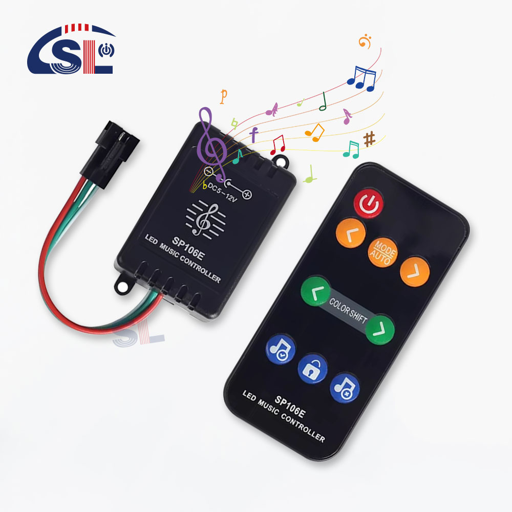 DC5V-12V SP106E 9keys Music Controller for WS2811/WS2812B/6812/1903/6803 LED Tape Easy