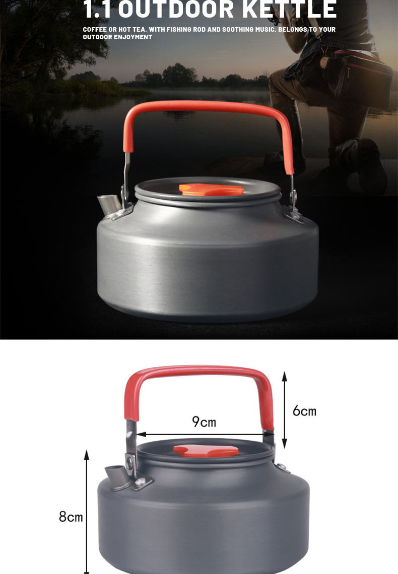 Ultralight Aluminum Outdoor Camping Kettle Camping Tea Kettle