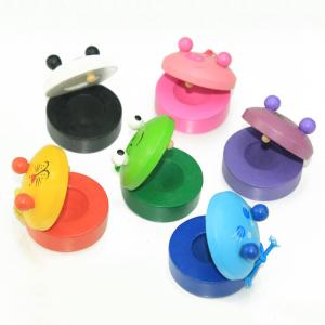 Quality Castanets 2.5cm Wooden Clapper Toy Handle Musical Instruments wholesale