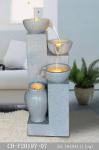 Lighted Classcial Four Pots Sandstone Water Fountain