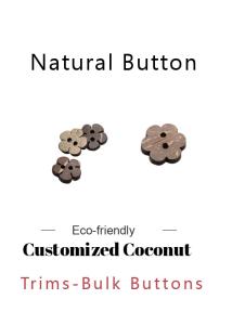Quality Fancy 2 Hole Natural Coconut Buttons Size For Sweaters &amp; Casual Shirts wholesale