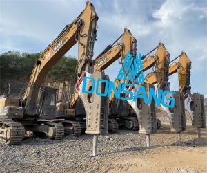 Quality Side Type 38 Ton 45 Ton Hydraulic Rock Breaker For Skid Steer 175mm Chisel wholesale