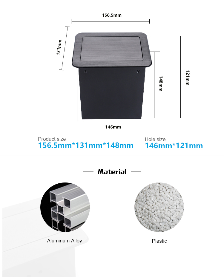 Office Worktop Hydraulic Pop Up Socket Media Network Pop Up Box ODM