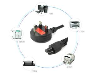 Quality AC250V 10A UK Power Cord 60227 IEC53 Female End For Laptop wholesale