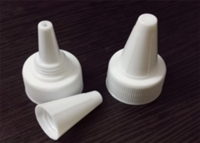 Pure White Plastic Bottle Screw Caps , PET Bottle Cap With Long Nose