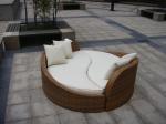 Poly Rattan Waterproof Lounge Bed , Rattan Conservatory Furniture
