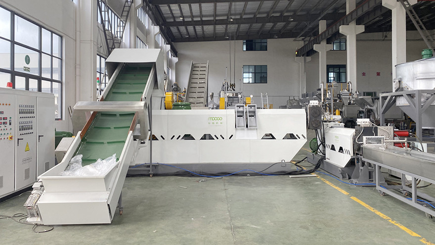 High Capacity Waste Pp Film Pe Plastic Strand Cooling Pelleting Line