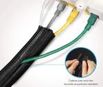 50mm Polyester Self Wrapping Split Braided Sleeving Flame Retardant