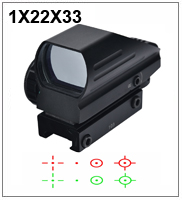 Versatile 1X22X33 Tactical Red Dot Reflex Sight For Optical Red Dot Scope Matte Black