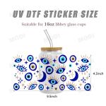 New Design 16oz Cup Wraps Cup Glass Wraps Custom UV Logo Label Sticker For Cups