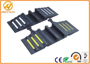 Quality 2 Channel Rubber Fire Hose Protection Ramp Modular High Impact 20 Ton Weight Capacity wholesale