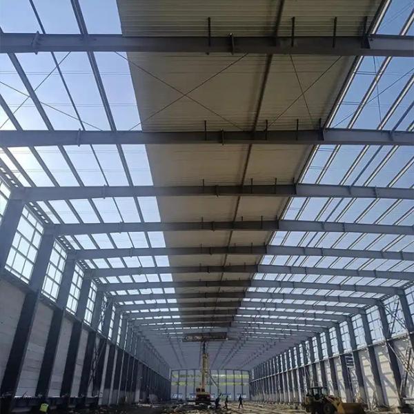 Fireproofing Steel Structure Shed Workshop , Prefabricated Steel Warehouse