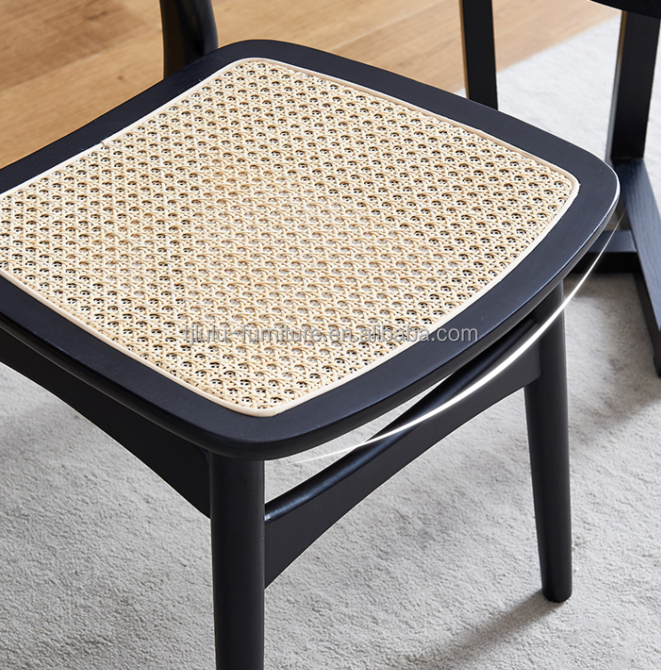 Adjustable Wooden Rattan Dining Chairs with Modern Design Style and Ash Wood
