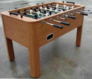 Quality Wooden Soccer Game Table PVC Lamination Steel Rod Robot Player For Club wholesale