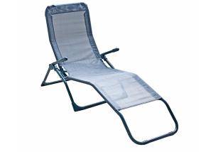Quality Steel Tube Foldable Sun Lounger , Outdoor Beach Lounge Chairs wholesale