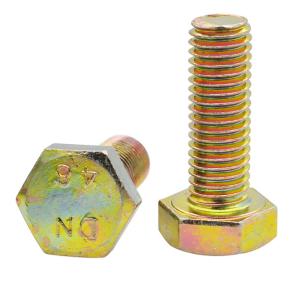 Quality Zinc Yellow Plated Hexagon Head Din 933 Grade 8 Steel Bolts wholesale