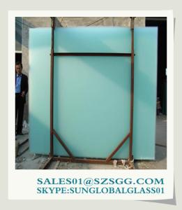 Quality 3mm to 19mm Frosted Bathroom Door Glass wholesale