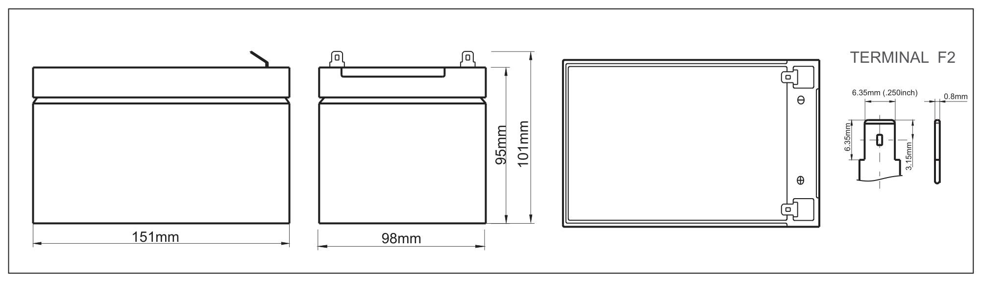 12v 12ah Lead Acid Battery , AGM Deep Cycle Battery Low Self Discharge Rate