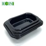 Customized Disposable Plastic Meat Packaging Trays Fresh Lock Black