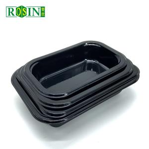 Quality Customized Disposable Plastic Meat Packaging Trays Fresh Lock Black wholesale