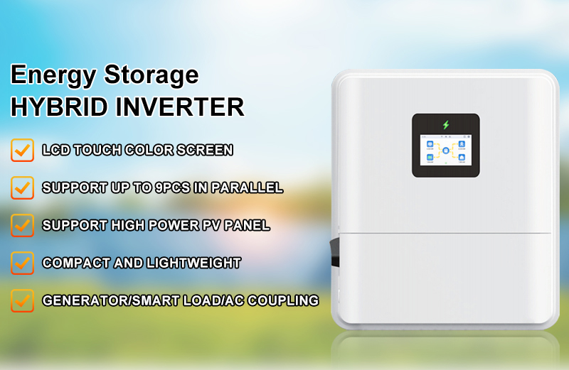 IP65 Single Phase 48V 3kw 4.6kw Solar Hybrid Inverter On/Off Grid 5kw 6kw Solar Inverter MPPT 48V 3.6kw Hybrid Solar Inverter