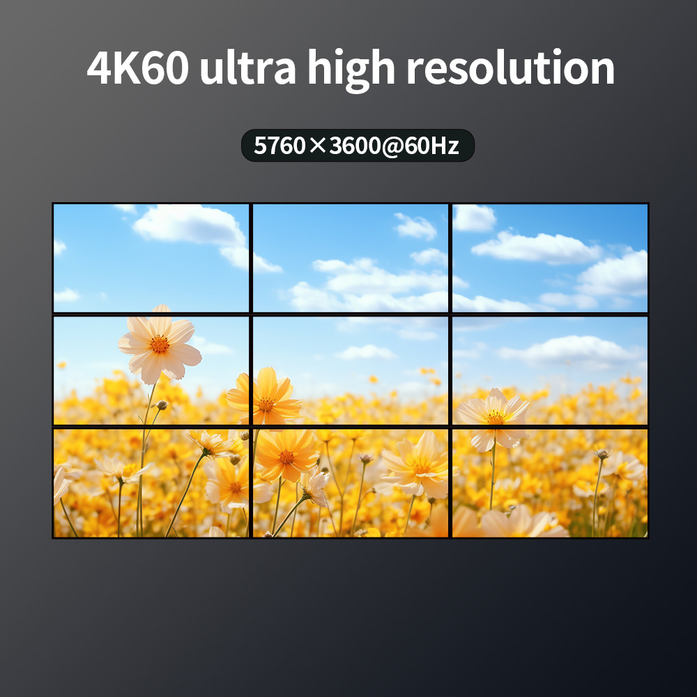 1x5 and 5x1 HDMI Video Wall Controller for Flexible Multi-Screen Configurations