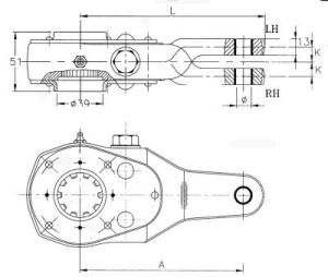 Quality 1501311 high quality b10m slack adjuster of brake system wholesale