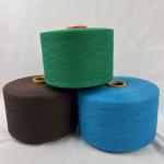 NE 20s Blue / Green / Brown Recycled Cotton / Polyester Yarn For Fabric Weaving