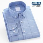 Men′s Oxford Textile Shirt Pure Cotton Spring and Autumn Long Sleeve Youth Shirt