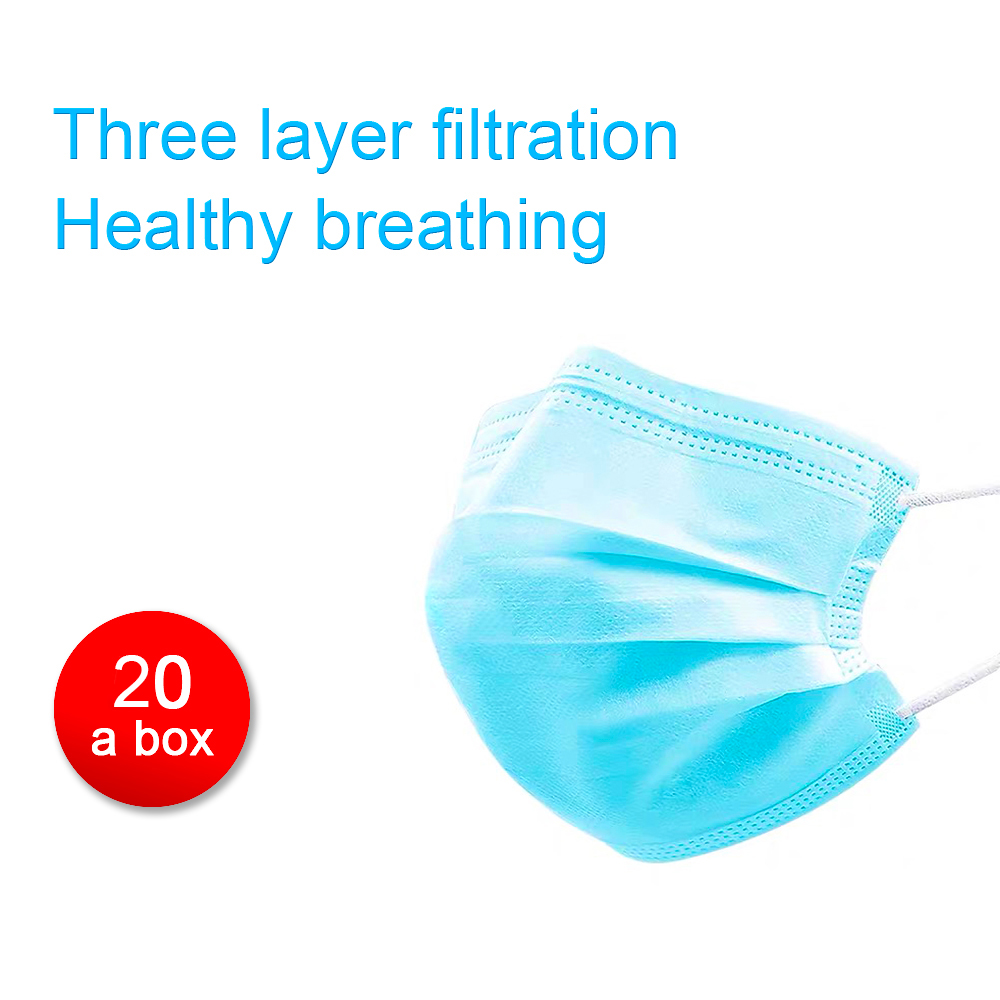 Wholesale Manufacturer Disposable Non Woven 3 Ply Face Mask 3 Layer face mask disposable