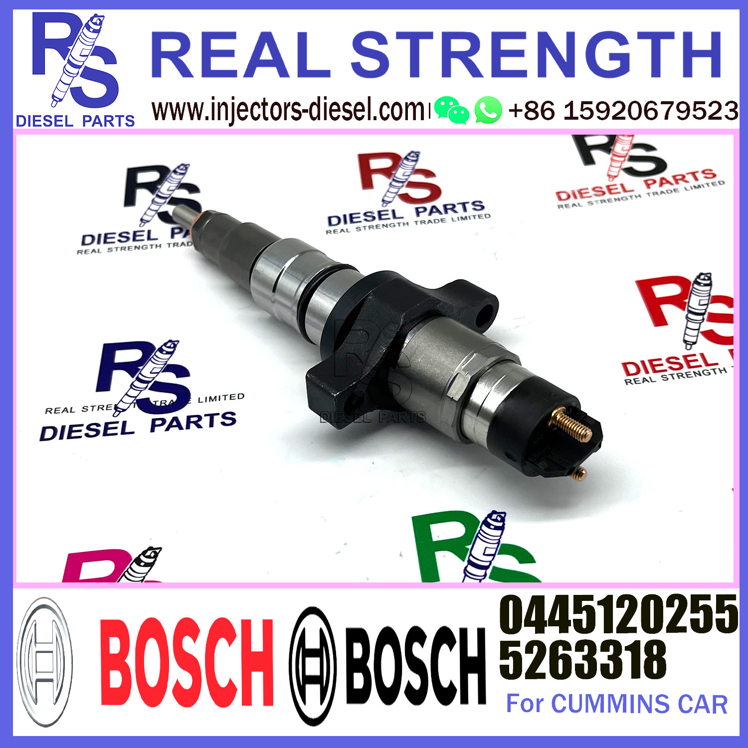 5263318 0445120255 Diesel Fuel Injector For CUMMINS Dodge Ram 2500 Pickup 5.9 TD