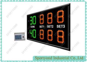 Quality Aluminum Housing , Red / Green Electronic Tennis Scoreboard With Wireless Console wholesale