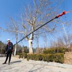 Glossy Black 10 Foot Electric Pole Saw Lightweight Electric Chainsaw With