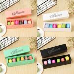 Personalized Hygienic Macaron Cake Food Gift Boxes Packaging Varnishing