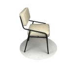 Armrest Smooth PU Leather 80cm 0.25CBM Modern Dining Chair