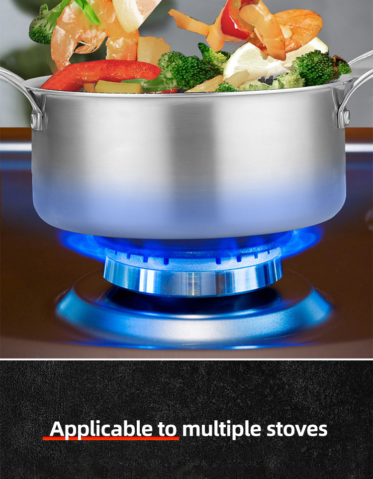 Hot Selling Stainless Steel Nonstick Stock Pot Induction Cooker Soup Pot Honeycomb Nonstick Cooking Pot With Lid