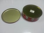 Cylinder Cookie Tin Container Vintage Tin Canisters Holiday Christmas Tin Boxes