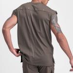 Gym Training Men Workout Tank Top Singlet Cotton Hollow Breathable Vest