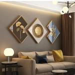 Aluminum Frame Crystal Porcelain Painting Wall Art Japanese Style For Living