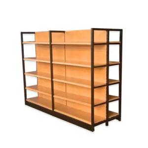 Quality wholesale supermarket shelves shop racks gondola shelving with side net store shelves wholesale