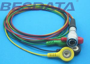 Quality TPU Material ECG Cables And Leadwires 4 Leads Colorized Cable Snap IEC wholesale