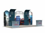 Advertising Portable Trade Show Booth Displays Indoor Time Saving Floor Standing