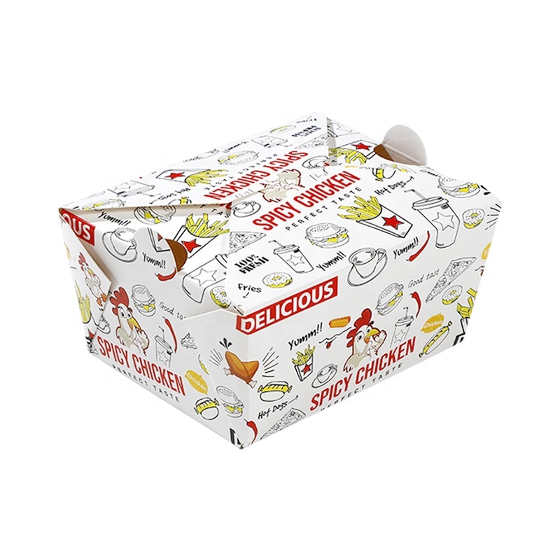 Disposable Paper Pizza Hamburger Fried Chicken Boxes For Takeaway Customized