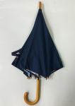 Metal Shaft Auto Open Wooden Umbrella With Two Layers