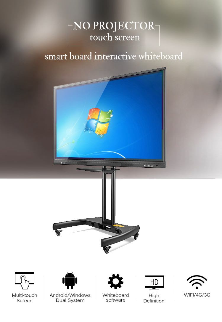 120G ROM Digital LCD Whiteboard Flat Panel For School Classroom 55 65 75 85 98inch