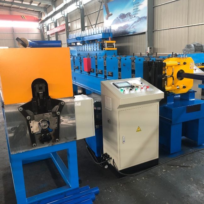 Round Gutter Downspout Roll Forming Machine 15m/Min PLC Controlled