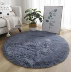 Circle Silk Woollen Mixed Knitting Carpet Bedroom, Living Room Carpets