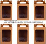 Window Box Gift Wrapping Bags Small Cake Boxes Bakery Bags With Standing Cookie
