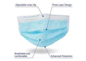 Quality 3 Ply Disposable Medical Mask Non Woven Fabric Surgical Mouth Mask Anti Virus wholesale